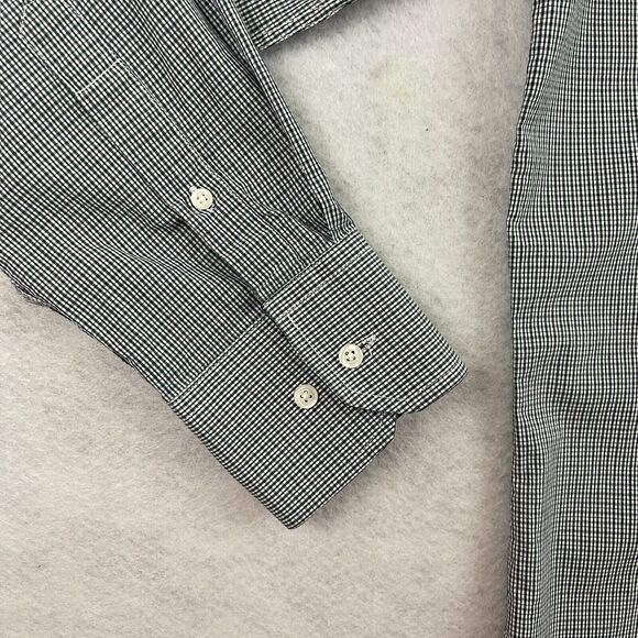 Bristol & Bull Shirt Mens Size Medium 15- 15 1/2 32/33 Blue Check Button Up - Picture 6 of 14